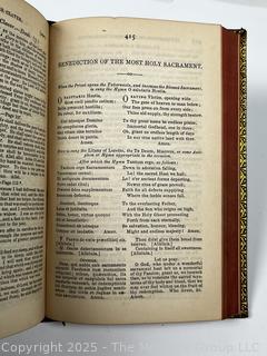 1856 Black Embossed Leather Bound Book The Roman Missal