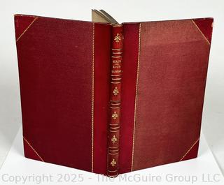 1887 Leather Bound with Marble Boards Book Glossar zu den Liedern der Edda by Hugo Gering 