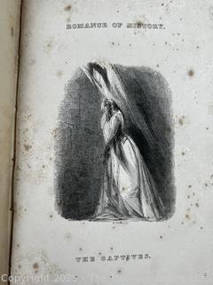 1833 Leather Bound with Marble Boards Book, The Romance of History: England by Henry Neele