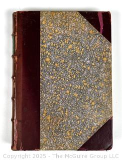 1889 Leather Bound with Marble Boards Book Letters, Sentences and Maxims by Lord Chesterfield
