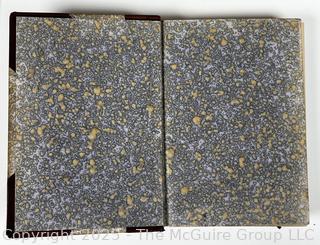 1889 Leather Bound with Marble Boards Book Letters, Sentences and Maxims by Lord Chesterfield