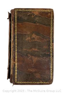 1807 Leather Bound with Marble Boards Book, The Poems of Ossian Translated by James MacPherson