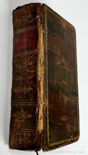 1807 Leather Bound with Marble Boards Book, The Poems of Ossian Translated by James MacPherson