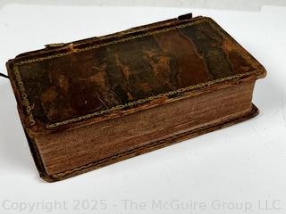 1807 Leather Bound with Marble Boards Book, The Poems of Ossian Translated by James MacPherson