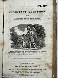 1800's Leather Bound Book The Publications of the American Tract Society 