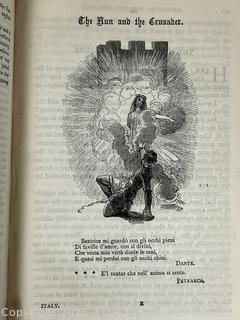 1882 Leather Bound with Gilt Decoration and Marble End Pages Book St Aubyn House School Brighton