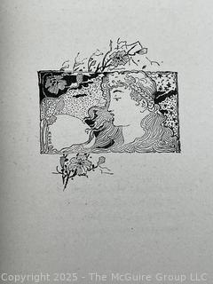 Two (2) 1896 Volume Set of Leather Bound with Marble Boards English Lyrics and Selected Prose of John Milton Book