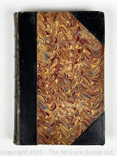 Leather Bound with Marble Boards Book - The Political Works of Robert Burns. Missing back cover