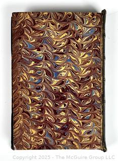 Leather Bound with Marble Boards Book - The Political Works of Robert Burns. Missing back cover