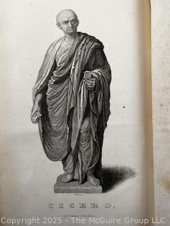1842 Leather Bound Book Select Orations of Cicero 