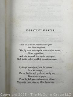 1857 Leather Bound with Marble Boards Book, The Political Works of Horace Smith & James Smith 