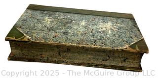 1857 Leather Bound with Marble Boards Book, The Political Works of Horace Smith & James Smith 