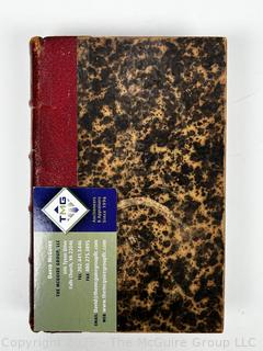 1912 Leather Bound with Marble Boards Book, Alfred De Vigny 