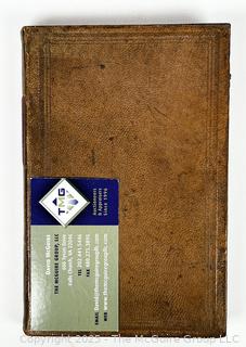 1875 Leather Bound Book, Memorials Concerning Several Ministers 