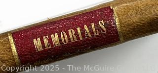 1875 Leather Bound Book, Memorials Concerning Several Ministers 