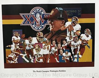 1992 Washington Redskins Super Bowl Poster. 16" x 20"