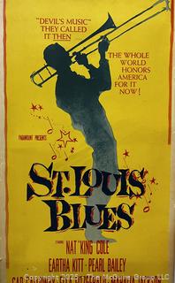St. Louis Blues Movie Poster 1958.  14" x 36"