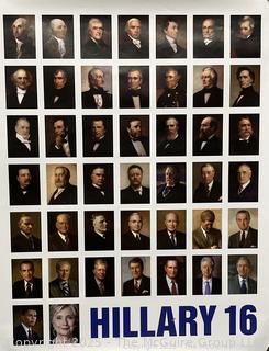 Hillary Clinton 2016 Presidential Campaign Poster by Jonathan Horowitz. 27" x 34"