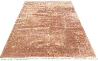 Brown Persian Overdyed Wool Rug With Allover Pattern