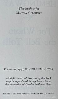 Three (3) Books by Ernest Hemingway 
