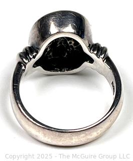 Sterling Silver Ann King Fleur De Lis Ring with 18kt Gold Decoration
