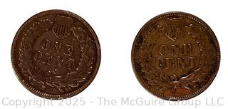 1909 and 1891 Indian Head Pennies 