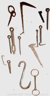 Wrought Iron Forged Pins, Fasteners and Hooks<br>

<br><br>

Removal Options:<br><br> Sat (Nov 8) & Sun (Nov 9) 11-3pm, 56 Scotch Hill Rd., Cambridge NY 12816<br><br>

Sat (Nov 15) 12-2pm, TMG Warehouse, 2800 Juniper St., Fairfax, VA 22031<br><br>

Request Shipping (david@themcguiregroupllc.com)  