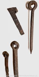 Wrought Iron Forged Pins, Fasteners and Hooks<br>

<br><br>

Removal Options:<br><br> Sat (Nov 8) & Sun (Nov 9) 11-3pm, 56 Scotch Hill Rd., Cambridge NY 12816<br><br>

Sat (Nov 15) 12-2pm, TMG Warehouse, 2800 Juniper St., Fairfax, VA 22031<br><br>

Request Shipping (david@themcguiregroupllc.com)  