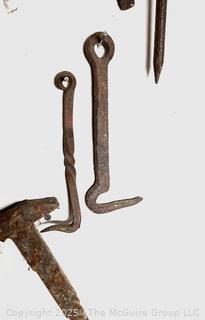 Wrought Iron Forged Pins, Fasteners and Hooks<br>

<br><br>

Removal Options:<br><br> Sat (Nov 8) & Sun (Nov 9) 11-3pm, 56 Scotch Hill Rd., Cambridge NY 12816<br><br>

Sat (Nov 15) 12-2pm, TMG Warehouse, 2800 Juniper St., Fairfax, VA 22031<br><br>

Request Shipping (david@themcguiregroupllc.com)  