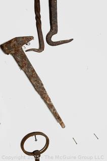 Wrought Iron Forged Pins, Fasteners and Hooks<br>

<br><br>

Removal Options:<br><br> Sat (Nov 8) & Sun (Nov 9) 11-3pm, 56 Scotch Hill Rd., Cambridge NY 12816<br><br>

Sat (Nov 15) 12-2pm, TMG Warehouse, 2800 Juniper St., Fairfax, VA 22031<br><br>

Request Shipping (david@themcguiregroupllc.com)  