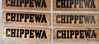 6 New Copper Logo Plates for Chippewa Spring Water