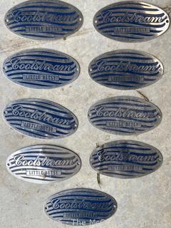 7 New Coolstream "Little Betsy" Metal Nameplates