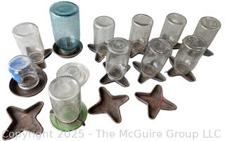 Group of Glass Canning Jar Chicken Feeders<br>

<br><br>

Removal Options:<br><br> Sat (Nov 8) & Sun (Nov 9) 11-3pm, 56 Scotch Hill Rd., Cambridge NY 12816<br><br>

