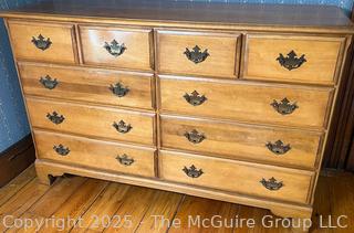 Randolph House Ten (10) Drawer Maple Double Dresser<br>

<br><br>

Removal: Sat (Nov 8) & Sun (Nov 9) 11-3pm, 56 Scotch Hill Rd., Cambridge NY 12816 