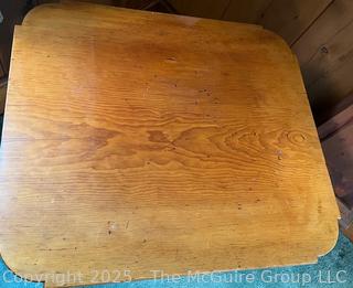 19th Century Pine Table w/ Single Drawer, Tapered Legs and Matching Button Knobs to Match<br>

<br><br>

Removal: Sat (Nov 8) & Sun (Nov 9) 11-3pm, 56 Scotch Hill Rd., Cambridge NY 12816 
