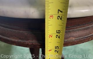 Victorian 19th C Beveled Oval Marble Top Parlor Table<br>

<br><br>

Removal: Sat (Nov 8) & Sun (Nov 9) 11-3pm, 56 Scotch Hill Rd., Cambridge NY 12816 