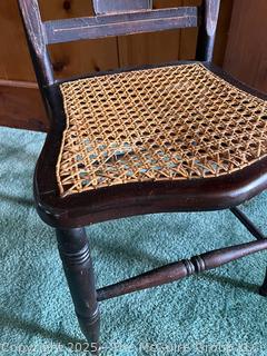 Stenciled Bedroom Chair w/ Cane Seat <br>

<br><br>

Removal: Sat (Nov 8) & Sun (Nov 9) 11-3pm, 56 Scotch Hill Rd., Cambridge NY 12816 
