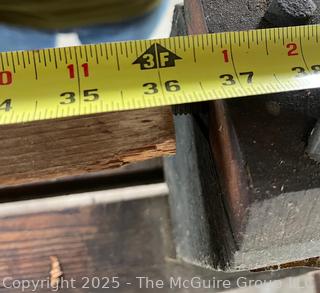 Primitive Treadle Woodworking Lathe. 36"L Bed<br>

<br><br>

Removal Options:<br><br> Sat (Nov 8) & Sun (Nov 9) 11-3pm, 56 Scotch Hill Rd., Cambridge NY 12816<br><br>

