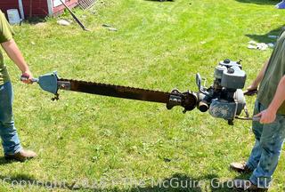 Vintage Two Man TITAN Chain Saw<br>

<br><br>

Removal Options:<br><br> Sat (Nov 8) & Sun (Nov 9) 11-3pm, 56 Scotch Hill Rd., Cambridge NY 12816<br><br>

Sat (Nov 15) 12-2pm, TMG Warehouse, 2800 Juniper St., Fairfax, VA 22031<br><br>

Request Shipping (david@themcguiregroupllc.com)