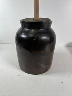 Wood and Crockery Butter Churn<br>

<br><br>

Removal Options:<br><br> Sat (Nov 8) & Sun (Nov 9) 11-3pm, 56 Scotch Hill Rd., Cambridge NY 12816<br><br>

