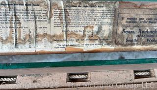 Antique Sears & Roebuck Double Hopper Wheelbarrow Grass Seeder<br>

<br><br>

Removal Options:<br><br> Sat (Nov 8) & Sun (Nov 9) 11-3pm, 56 Scotch Hill Rd., Cambridge NY 12816<br><br>


