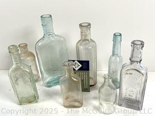 Group of Assorted Antique Glass Bottles Embossed w/ Various Brands<br>

<br><br>

Removal Options:<br><br> Sat (Nov 8) & Sun (Nov 9) 11-3pm, 56 Scotch Hill Rd., Cambridge NY 12816<br><br>

Sat (Nov 15) 12-2pm, TMG Warehouse, 2800 Juniper St., Fairfax, VA 22031<br><br>

Request Shipping (david@themcguiregroupllc.com)