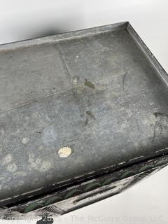 Folk Art Tole Painted Bread Box<br>

<br><br>

Removal Options:<br><br> Sat (Nov 8) & Sun (Nov 9) 11-3pm, 56 Scotch Hill Rd., Cambridge NY 12816<br><br>

Sat (Nov 15) 12-2pm, TMG Warehouse, 2800 Juniper St., Fairfax, VA 22031<br><br>

Request Shipping (david@themcguiregroupllc.com)