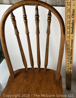 Two (2) Children's Bow Back Spindle Chairs.  Seats Are 12"T<br>

<br><br>

Removal Options:<br><br> Sat (Nov 8) & Sun (Nov 9) 11-3pm, 56 Scotch Hill Rd., Cambridge NY 12816<br><br>

