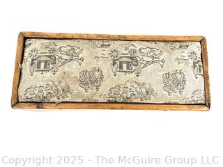 Padded Rectangular Wooden Footstool<br>

<br><br>

Removal Options:<br><br> Sat (Nov 8) & Sun (Nov 9) 11-3pm, 56 Scotch Hill Rd., Cambridge NY 12816<br><br>

Sat (Nov 15) 12-2pm, TMG Warehouse, 2800 Juniper St., Fairfax, VA 22031<br><br>

Request Shipping (david@themcguiregroupllc.com)