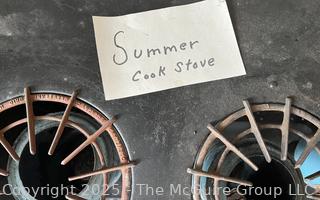 New Perfection 3 Burner Kerosene Summer Cook Stove<br>

<br><br>

Removal Options:<br><br> Sat (Nov 8) & Sun (Nov 9) 11-3pm, 56 Scotch Hill Rd., Cambridge NY 12816<br><br>


