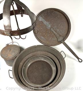 Galvanized Strainers and Camp Cooking Set with Hanging Ring<br>

<br><br>

Removal Options:<br><br> Sat (Nov 8) & Sun (Nov 9) 11-3pm, 56 Scotch Hill Rd., Cambridge NY 12816<br><br>

Sat (Nov 15) 12-2pm, TMG Warehouse, 2800 Juniper St., Fairfax, VA 22031<br><br>

Request Shipping (david@themcguiregroupllc.com)
