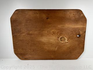 Pine Cutting Board. Measures 18 x 26"<br>

<br><br>

Removal Options:<br><br> Sat (Nov 8) & Sun (Nov 9) 11-3pm, 56 Scotch Hill Rd., Cambridge NY 12816<br><br>

Sat (Nov 15) 12-2pm, TMG Warehouse, 2800 Juniper St., Fairfax, VA 22031<br><br>

Request Shipping (david@themcguiregroupllc.com) 
