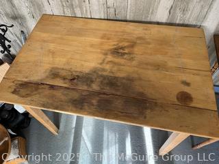 Wooden Work Table with Single Drawer.  Measures 26 x 42 x 29"T<br>

<br><br>

Removal Options:<br><br> Sat (Nov 8) & Sun (Nov 9) 11-3pm, 56 Scotch Hill Rd., Cambridge NY 12816<br><br>

