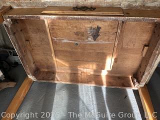 Wooden Work Table with Single Drawer.  Measures 26 x 42 x 29"T<br>

<br><br>

Removal Options:<br><br> Sat (Nov 8) & Sun (Nov 9) 11-3pm, 56 Scotch Hill Rd., Cambridge NY 12816<br><br>

